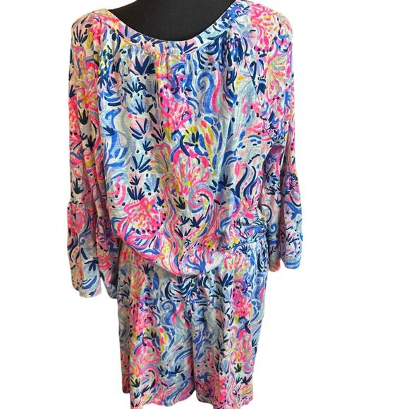 Lilly Pulitzer NWT Colorful Romper with tassels size L - Picture 4 of 6